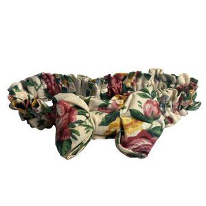 Longaberger Garter Bow in “Splendor” Floral Fabric – Baker’s Basket Accessory